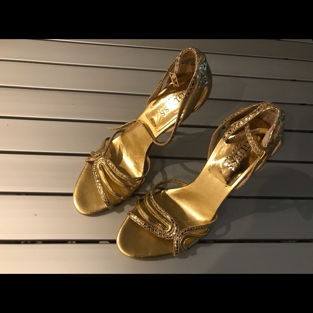 Guess gold heels